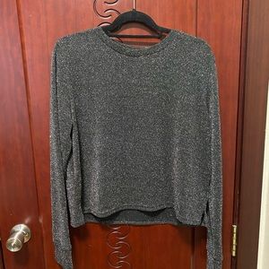 Black Sparkle Long sleeve top